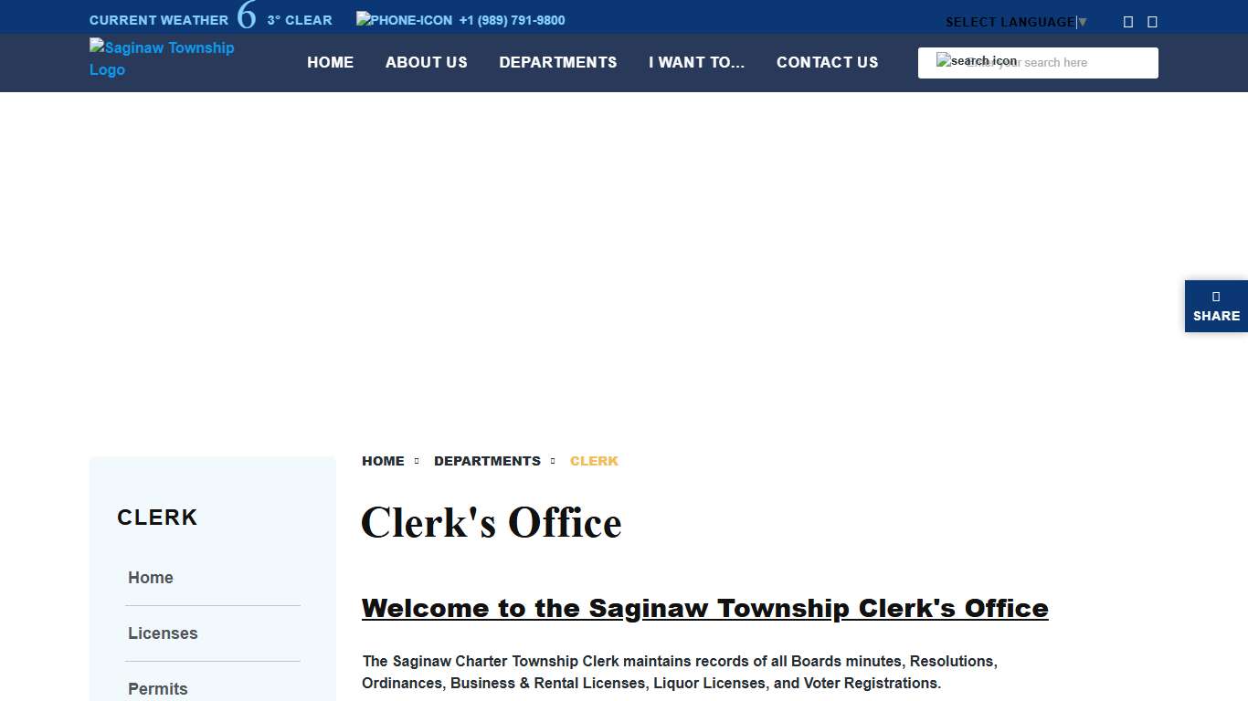 Clerk s Office Saginaw Township